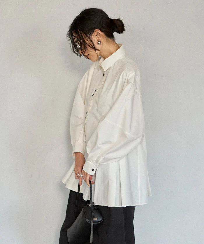 Box Stacked Balloon Sleeve Long Sleeve Shirt