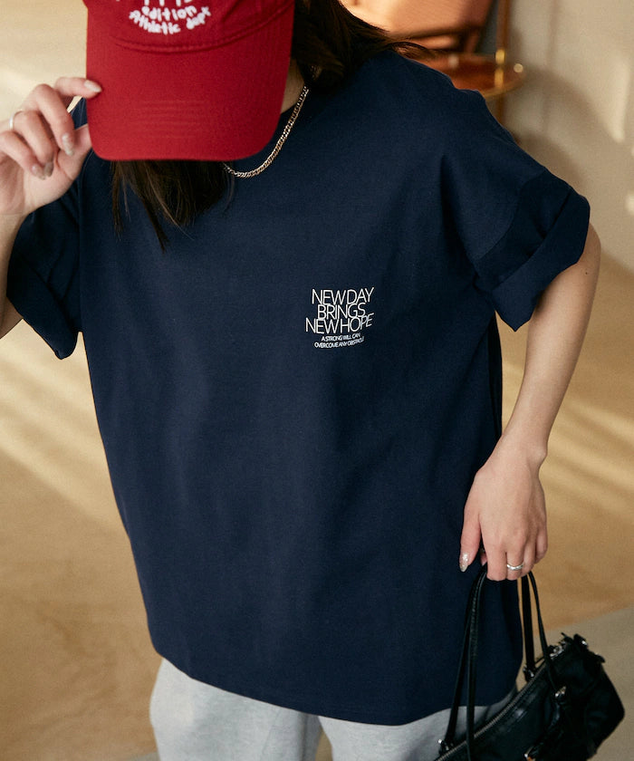 Love Pop Studio New Day Typography T-Shirt
