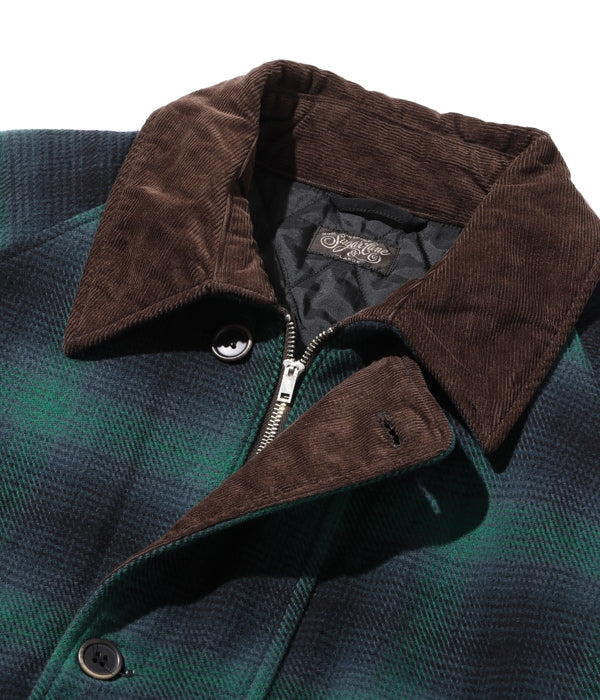 OMBRE PLAID HEAVY FLANNEL HUNTING JACKET