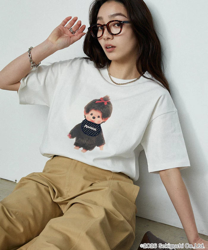 Monchhichi Mixed Material Docking T-Shirt Limited Edition