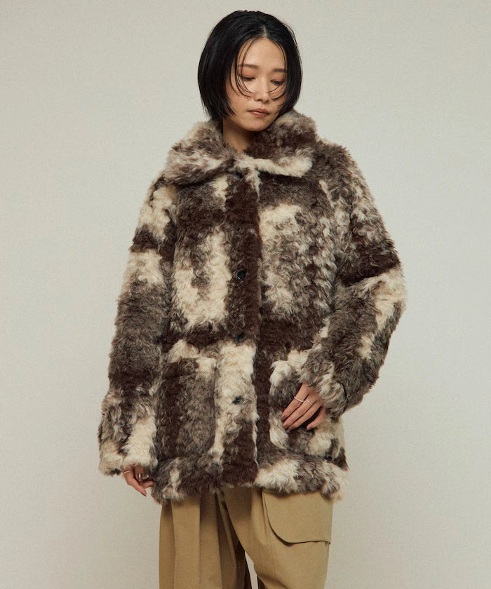 Fake Fur Mid-Length Coat / Fur Coat
