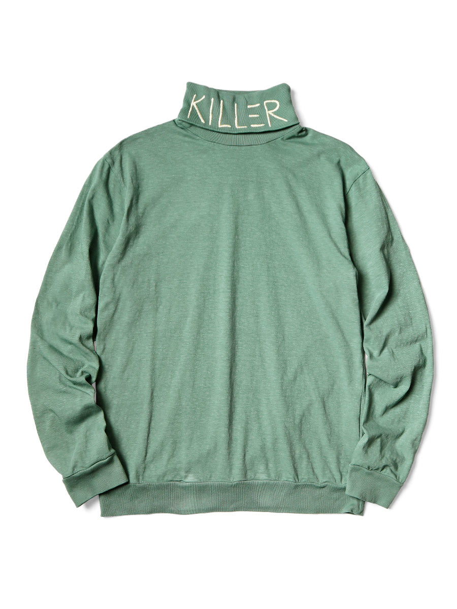 18.5/- Tenjiku High Neck Long T (KILLER Embroidery)