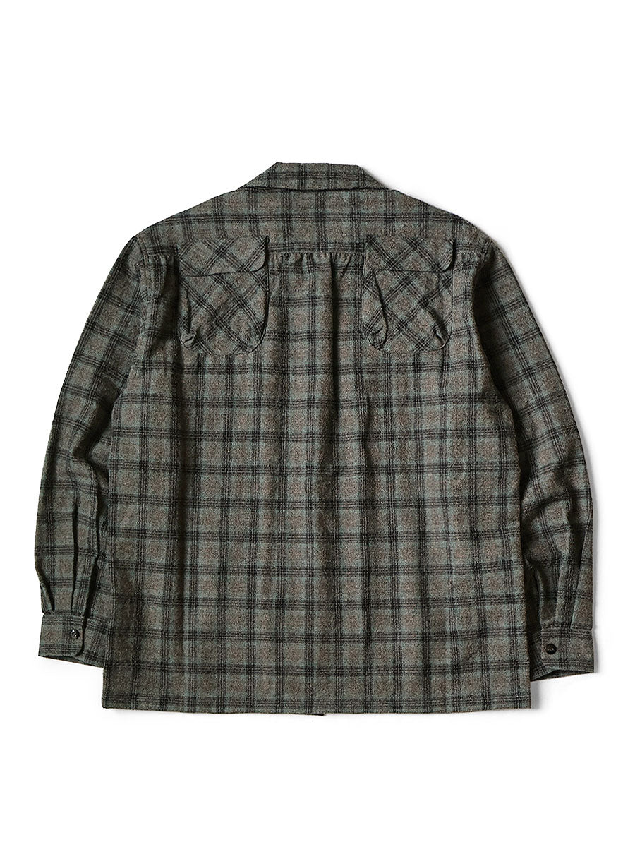 Wool Check Friend Pocket Board Shirt