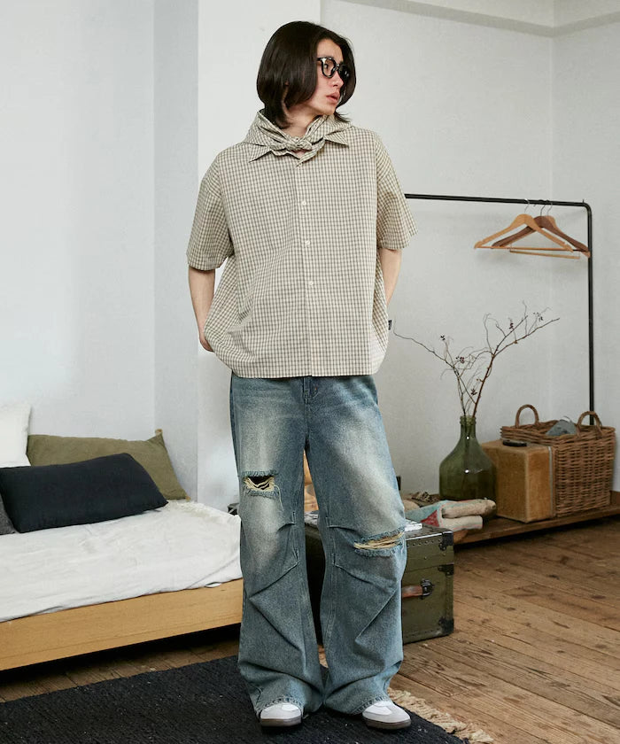 LOVE POP STUDIO Half Sleeve Shirt with Scarf Limited Edition