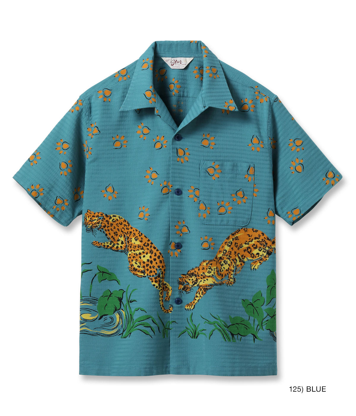 Dobby Cotton Open Shirt 'Leopard'