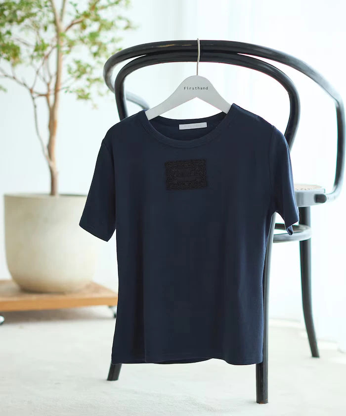 Lace Applique Cotton Modal T-Shirt