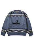 8G Fair Isle Crew Sweater (Canoe)