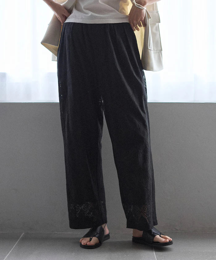 Panel Lace Easy Pants / Compatible with Setup - February 12, 12:00 Release