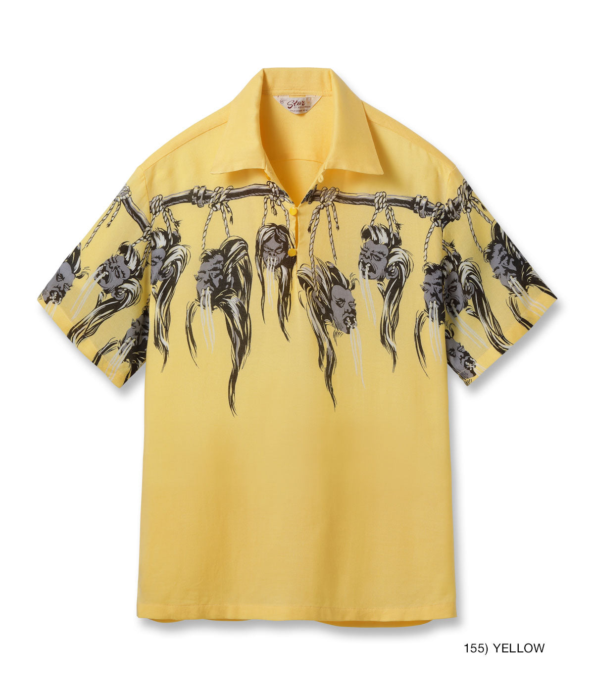 Hopsack Rayon Pullover Shirt "Shrunken Head"