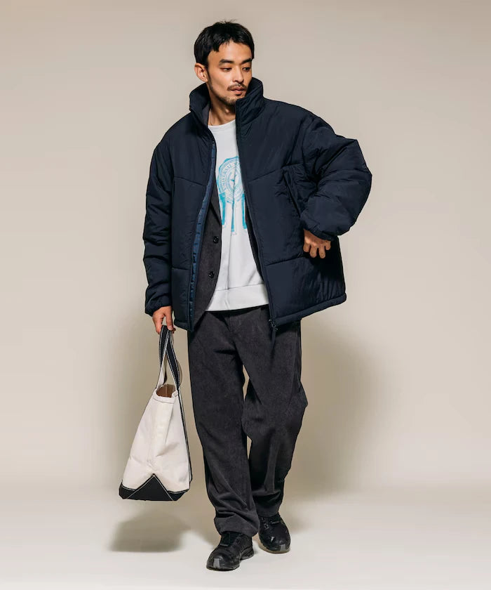 PRIMALOFT PUFF JACKET / Primaloft Stand Collar Puff Jacket / Insulated Blouson