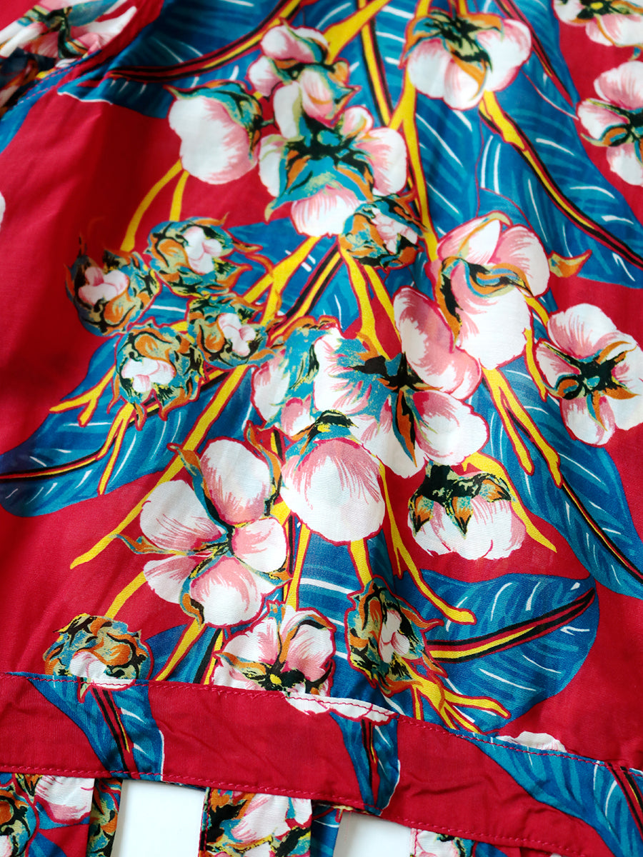 Silk Rayon Cotton Flower Pattern Windpe...