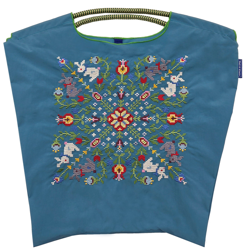 WITH FLOWER(Rabbit and Flowers)M#88 TURQ-301074