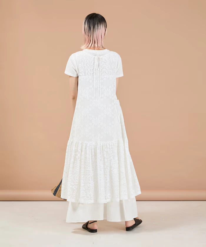 2WAY Lace Tiered Sleeveless Dress