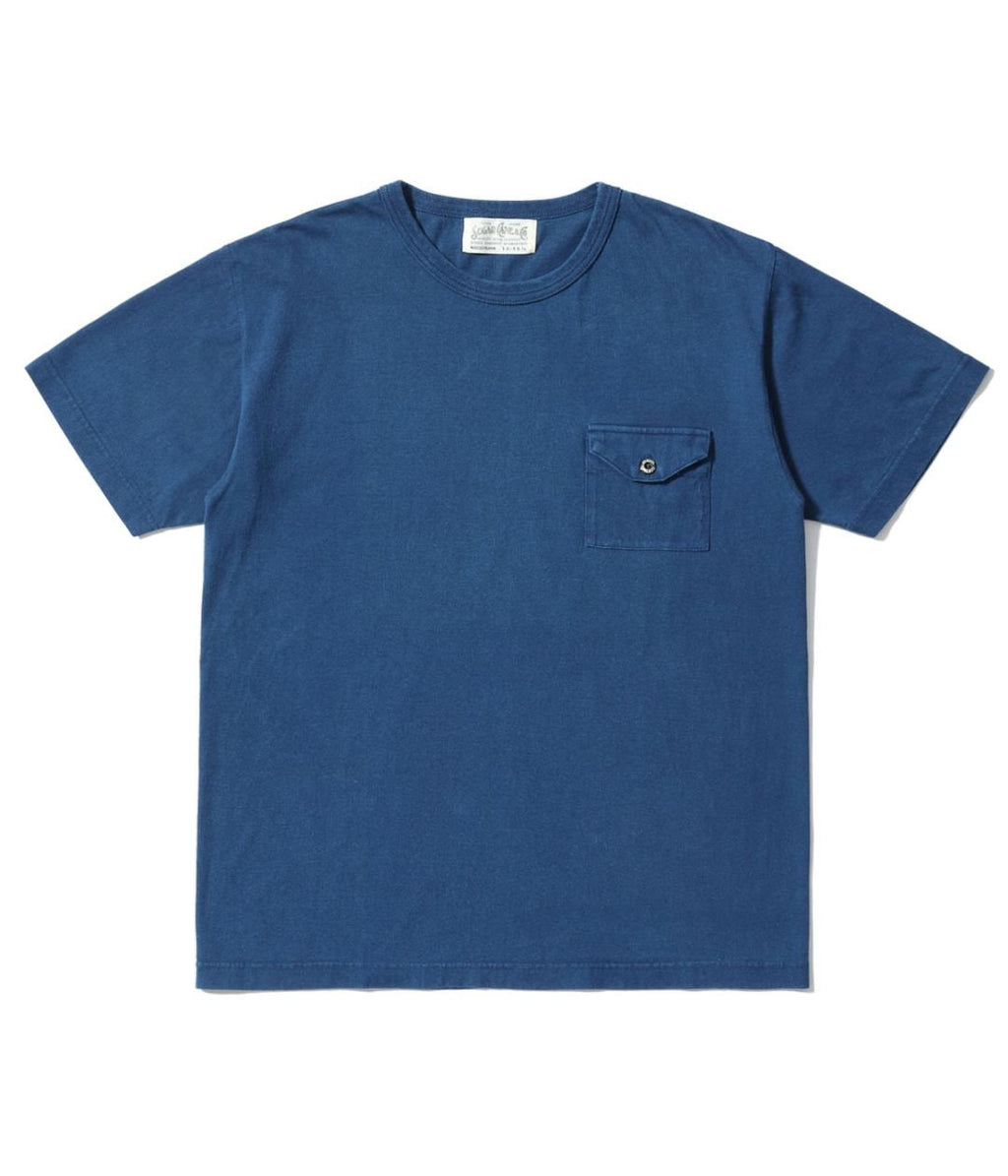 FICTION ROMANCE IDIGO DYE POCKET T-SHIRT