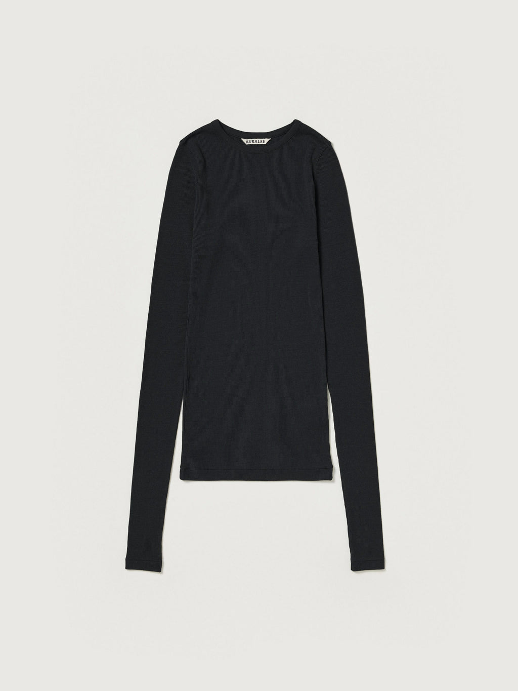 WOOL SILK SOFT RIB L/S TEE