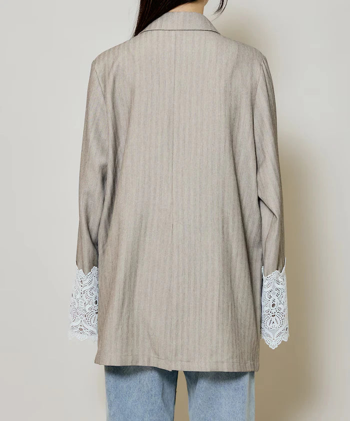 Lace Cuff Tailored Jacket