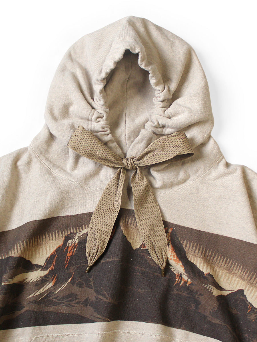 Fleece Devil Hooded Parka (Mountain Pattern)