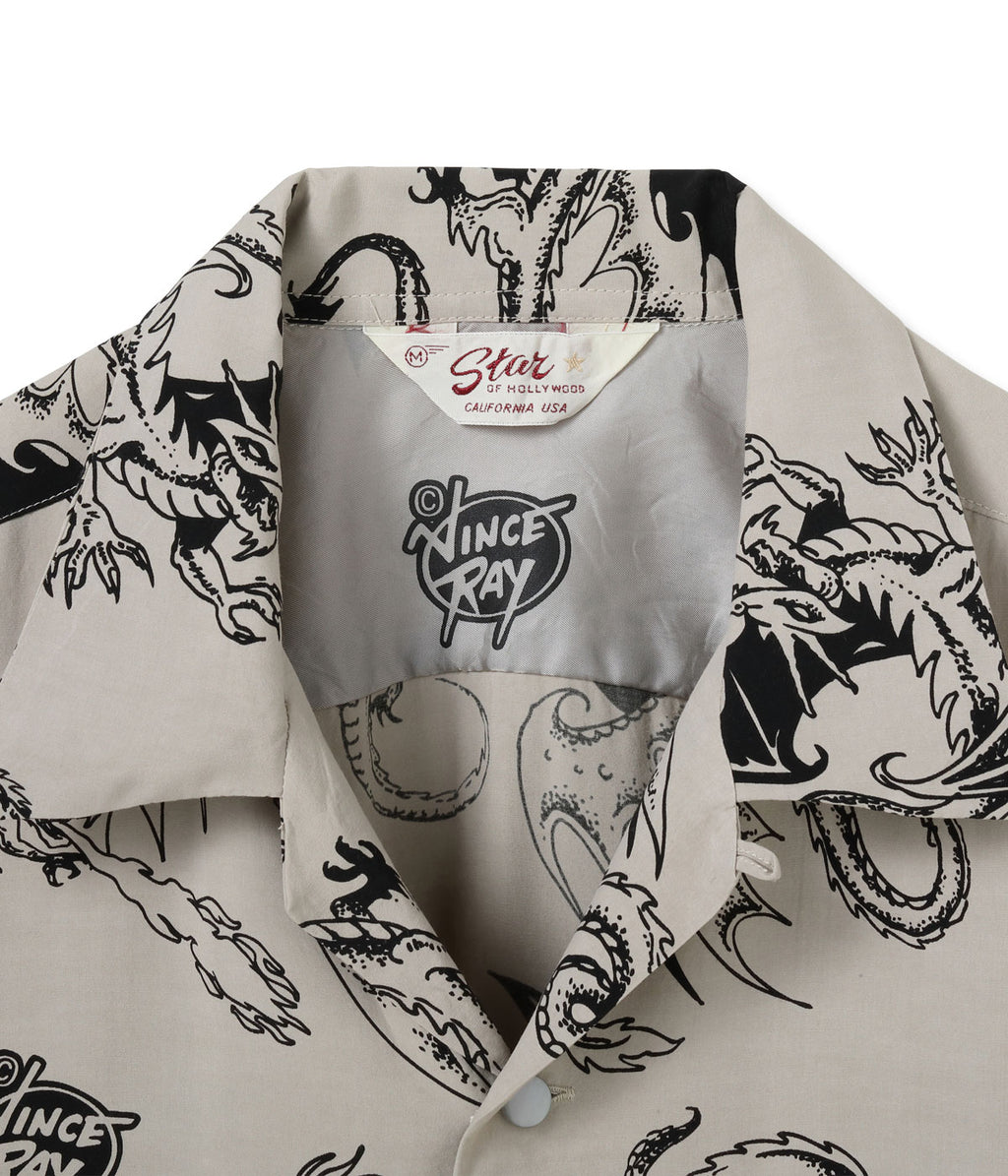HIGH DENSITY RAYON OPEN SHIRT “RETURN OF THE DRAGON” by VINCE RAY