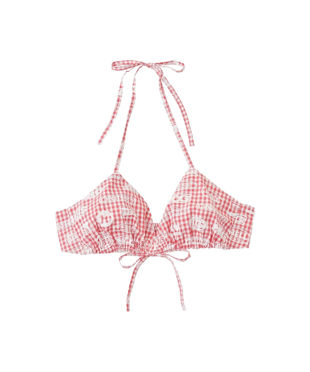 HG Racing Gingham Check Bra Top