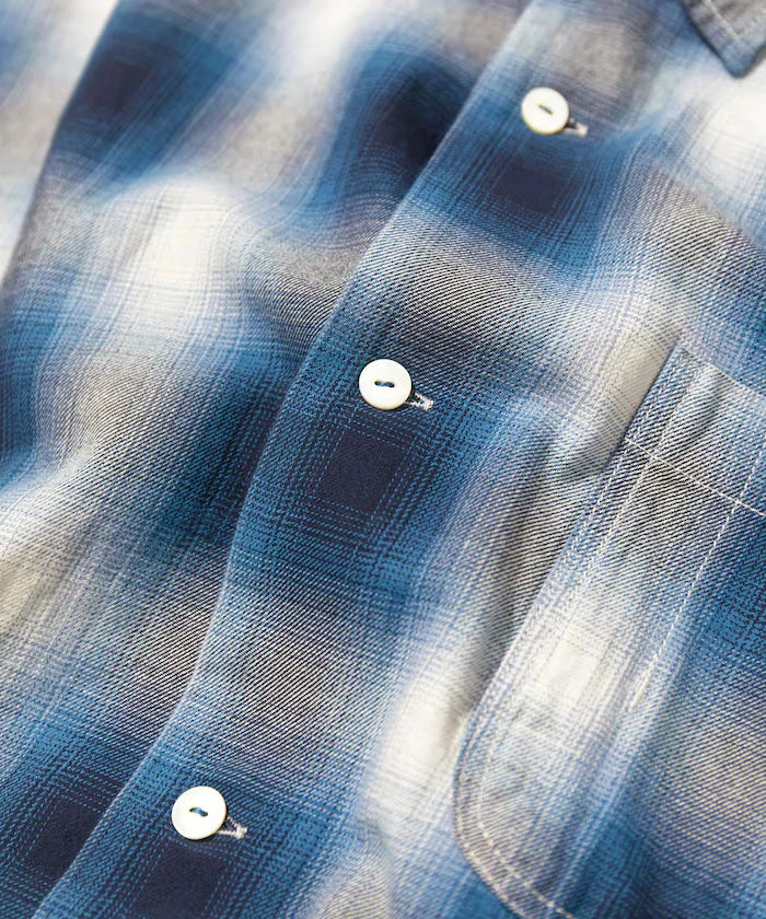 Magazine Pocket Open Collar Shirt(Ombre)
