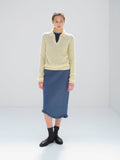 BABY SURI ALPACA SHEER KNIT SKIPPER POLO