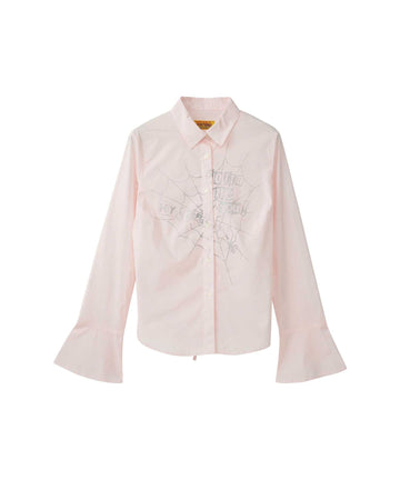 Hysteric Spider Lace Up Frill Cuff Blouse