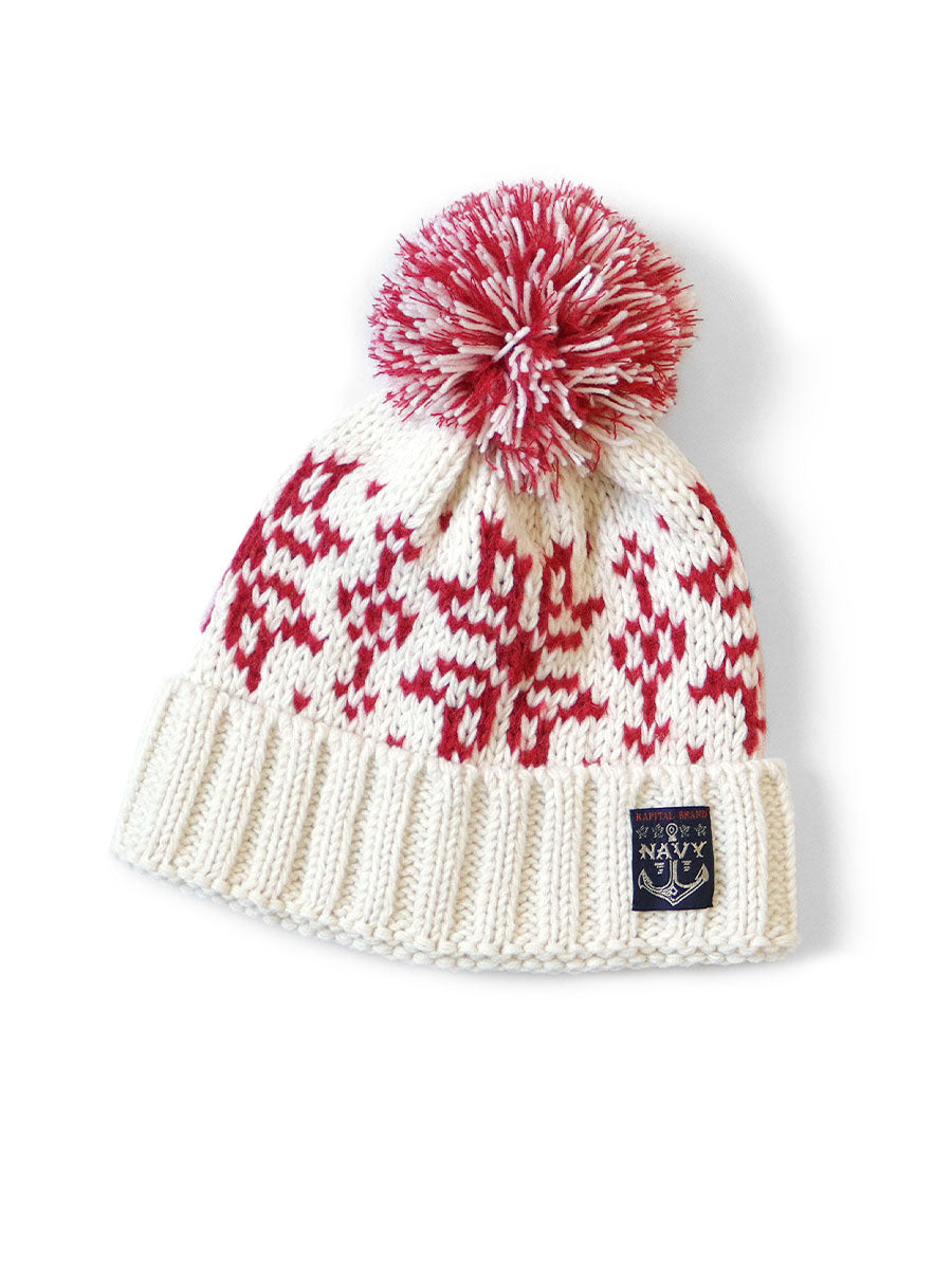 3G Wool Snow Pattern Knit CAP