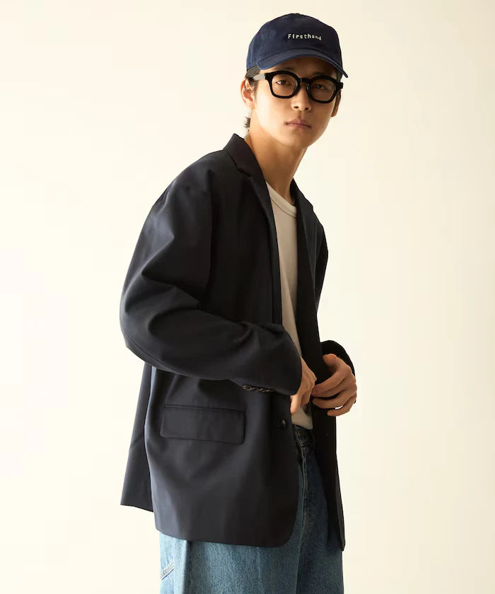 Sleeve-Contrast Tailored Jacket / Relaxed Fit