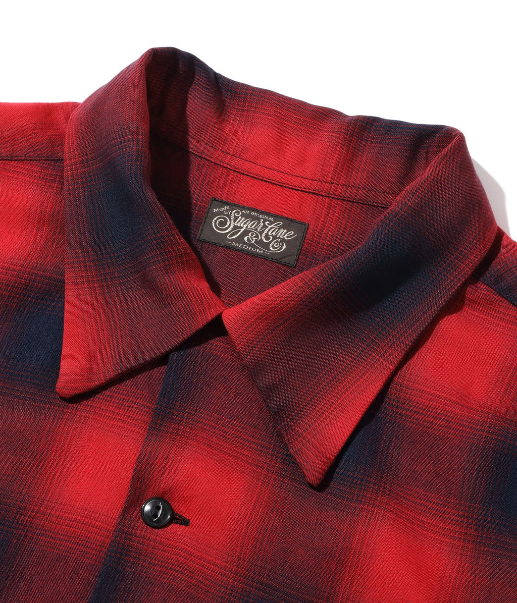 RAYON OMBRE CHECK OPEN SHIRT