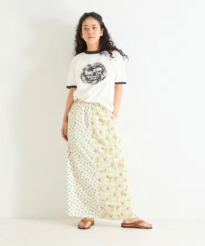 Floral Satin Skirt