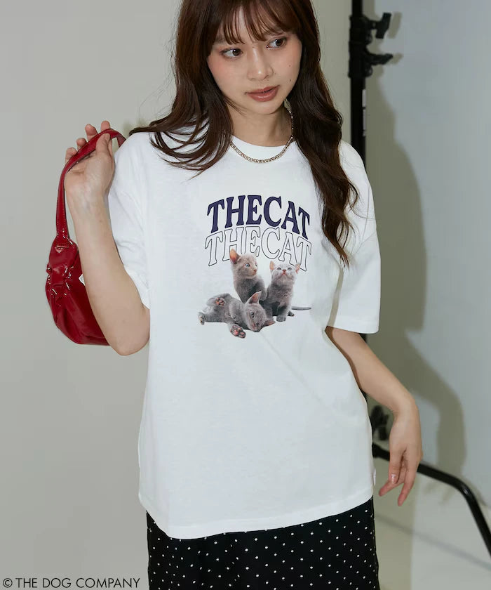 THE DOG / THE CAT Collegiate Style T-Shirt Limited Edition