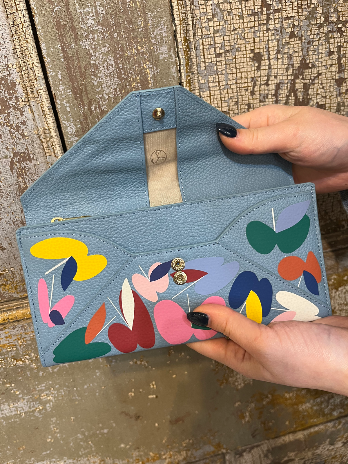 SHOGO SEKINE Collaboration Mail-Type Long Wallet Light Blue SIF-SKN#36