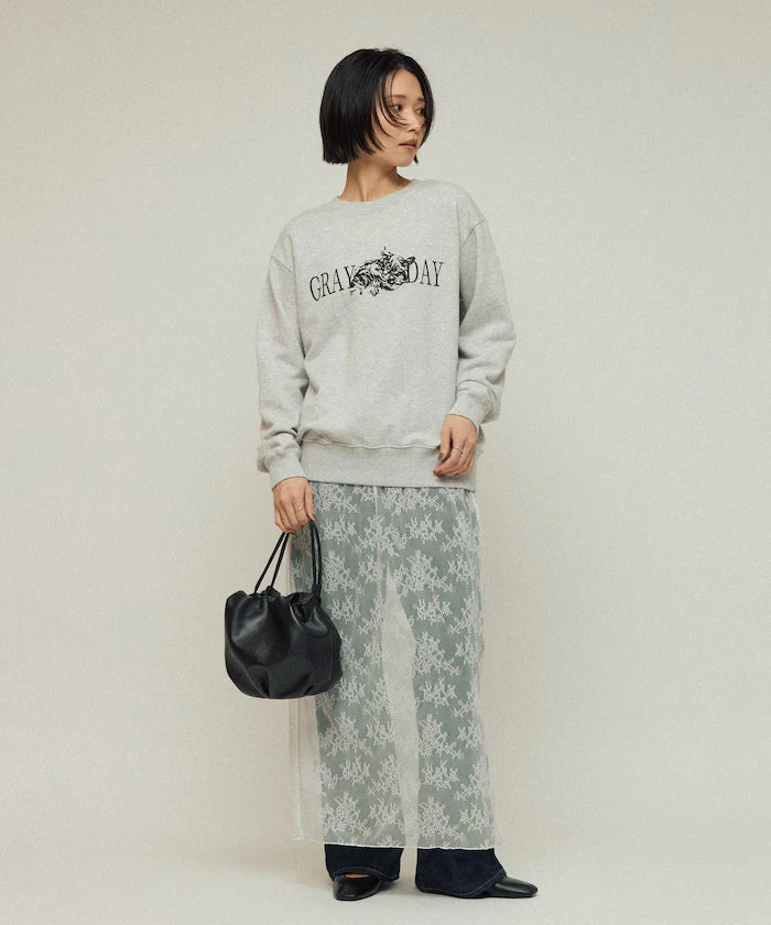Organic Cotton Animal Logo Print Sweat / CAT / Relaxed Fit / French Terry Sweat
