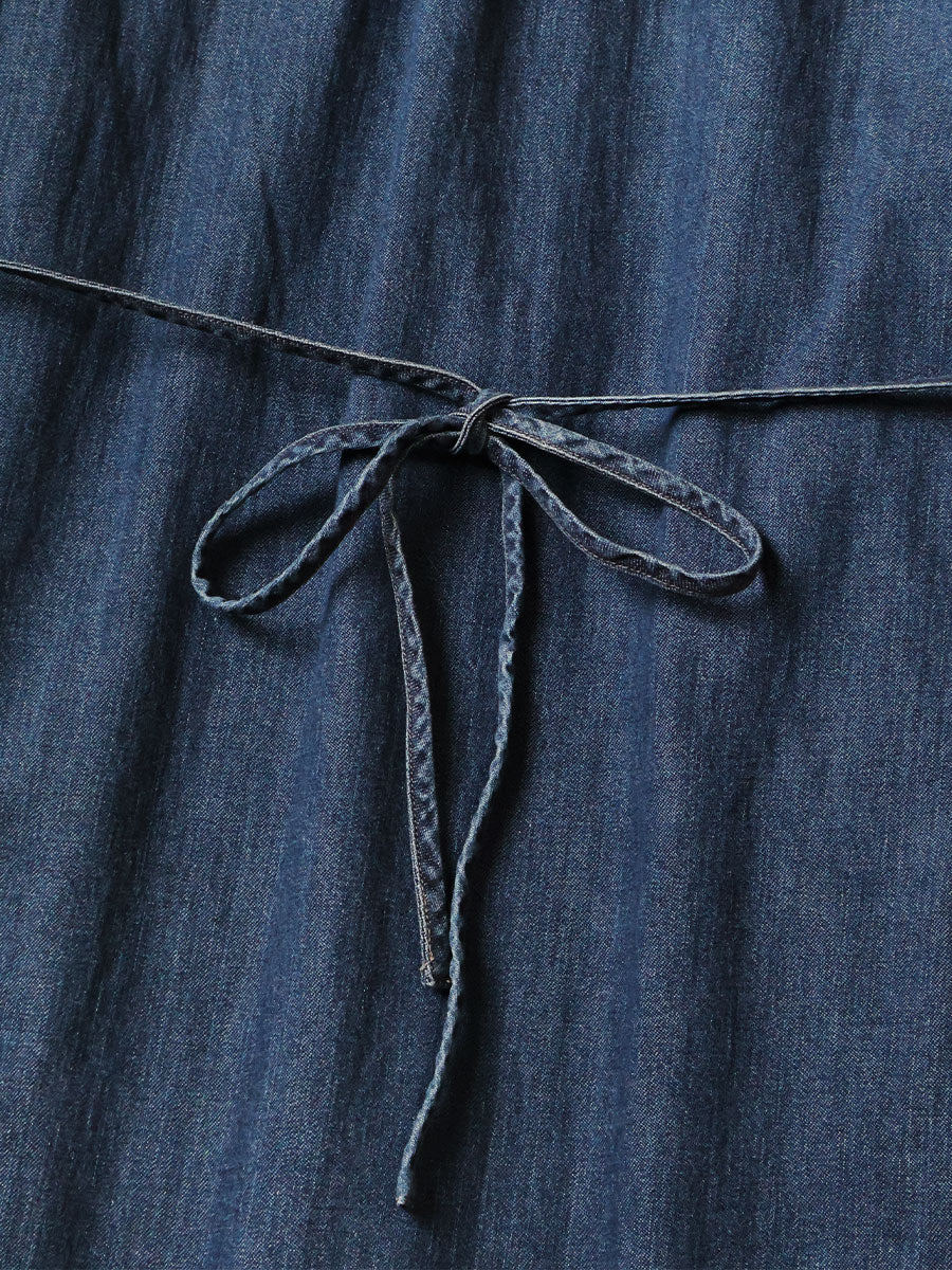 Shirt Denim Pintuck Shirt Dress