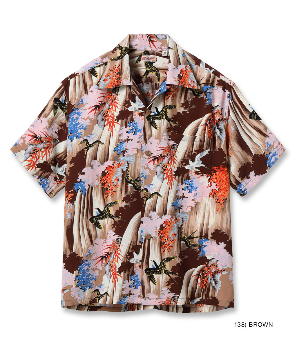 RAYON HAWAIIAN SHIRT “SWALLOW WILDLY FLUTTERING”