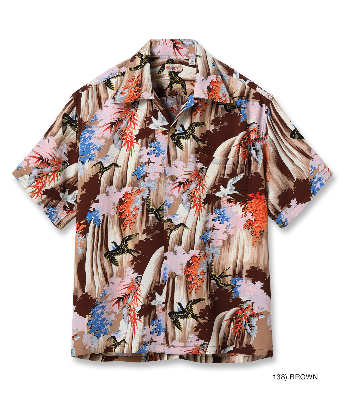 RAYON HAWAIIAN SHIRT “SWALLOW WILDLY FLUTTERING”