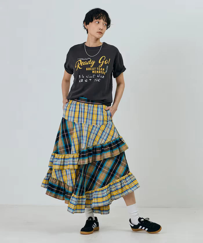 Vintage-Like Used Essence Print T-Shirt