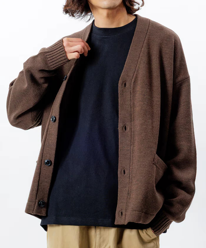 Relaxed Fit Easy Care Washable V-Neck Cardigan