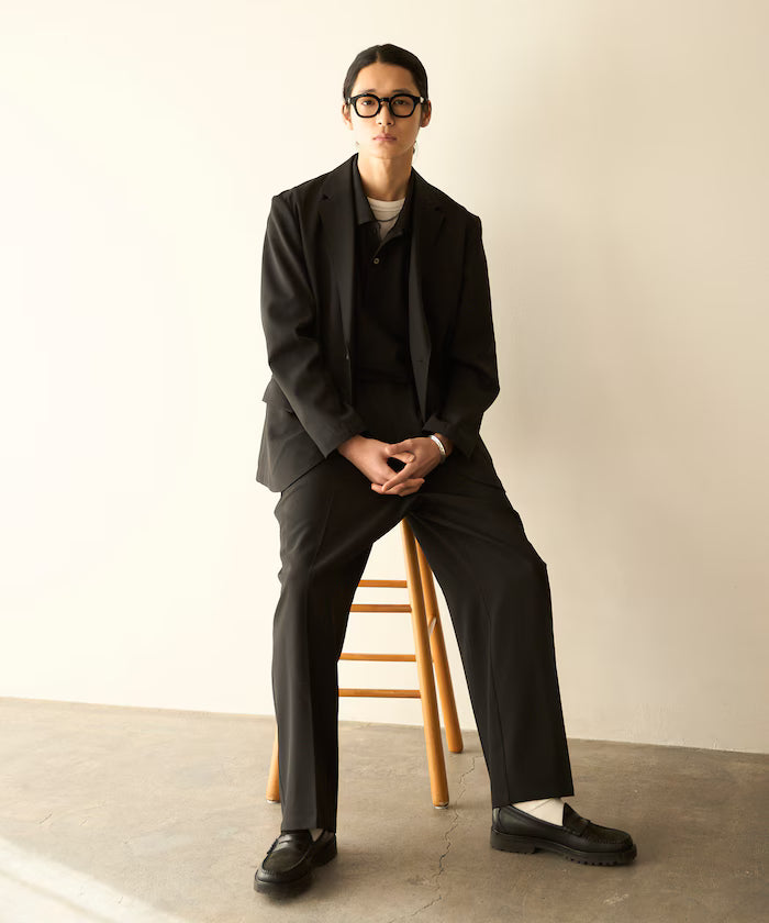 Functional Material Jacket & Wide Slacks Set Up / Washable / UV Cut / Quick Dry / Contact Cooling
