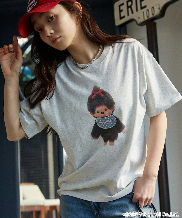 Monchhichi Mixed Material Docking T-Shirt Limited Edition