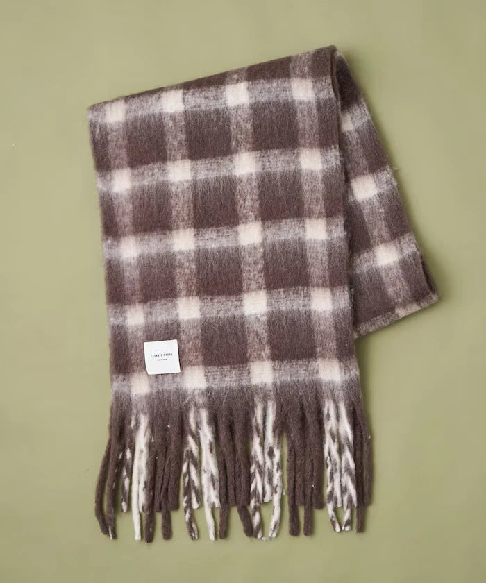 Cashmere Check Volume Scarf