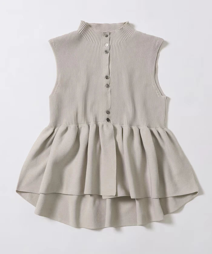 Japan Made Whole Garment Peplum Vest