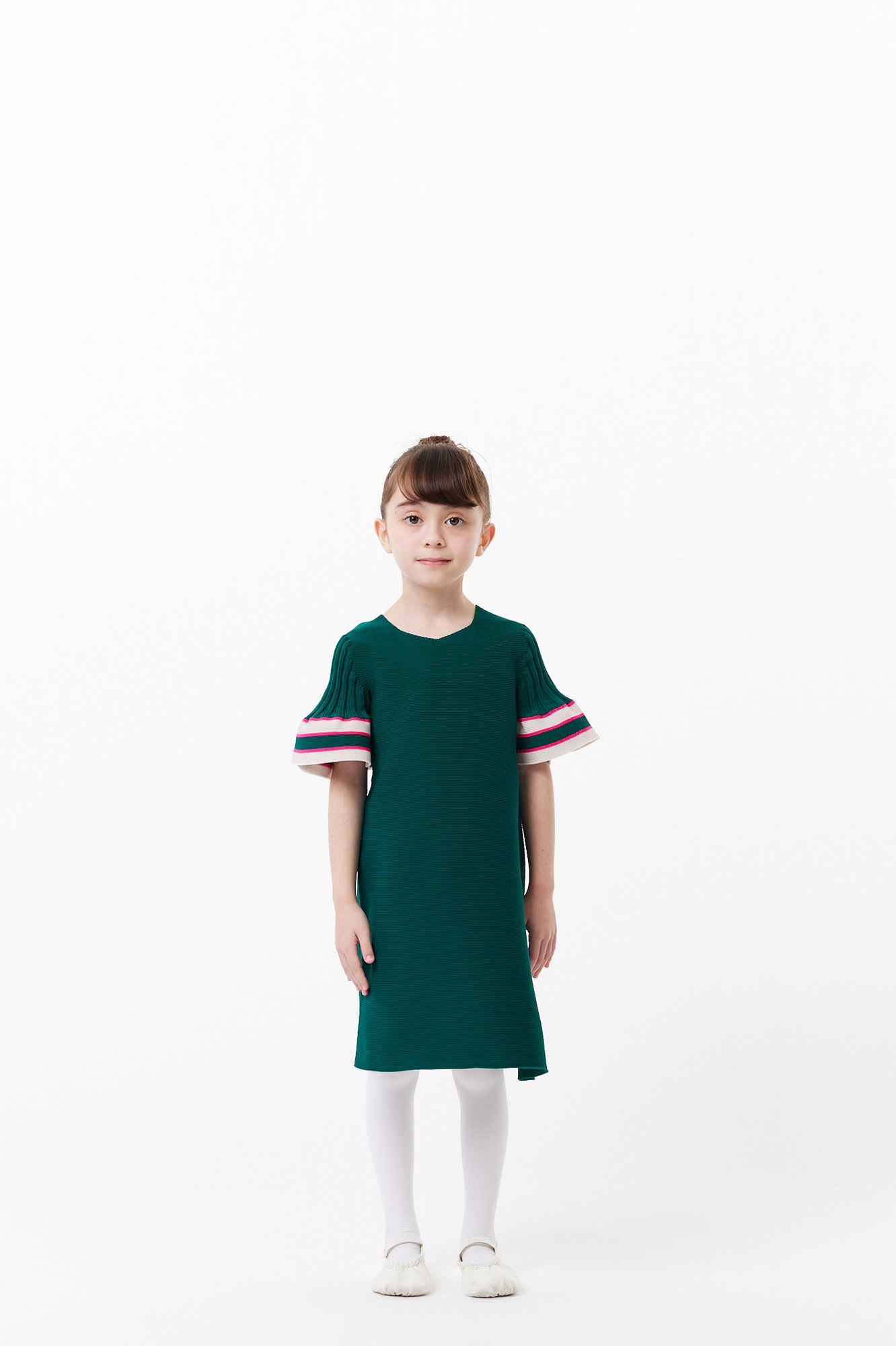 POTTERY KID SHORT BELL SLEEVES FLARE DRESS