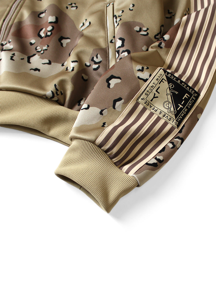 Smooth Jersey Chocolate Chip Camouflage Track Jacket