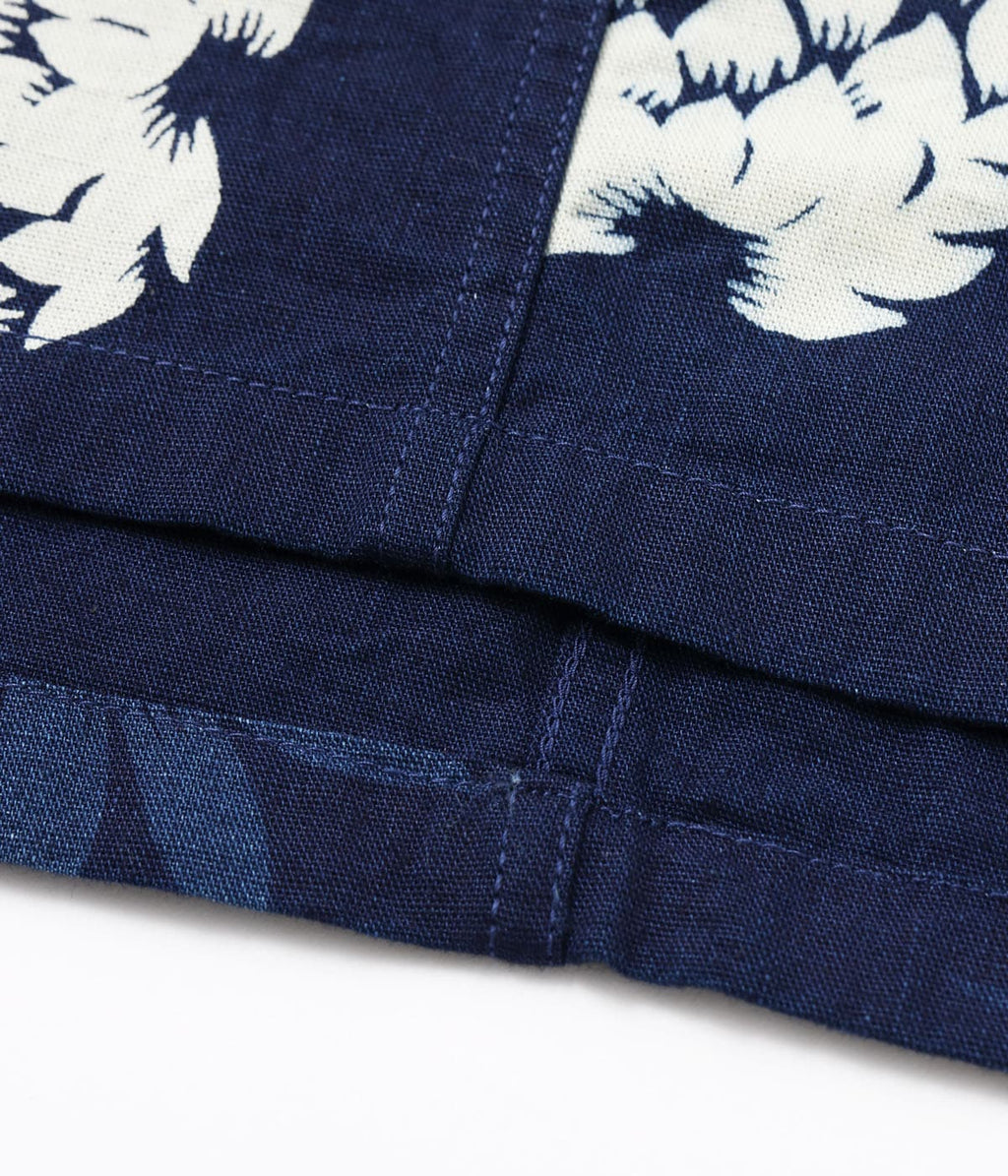Duke Kahanamoku Indigo Cotton Hawaiian Shirt Duke's Pineapple