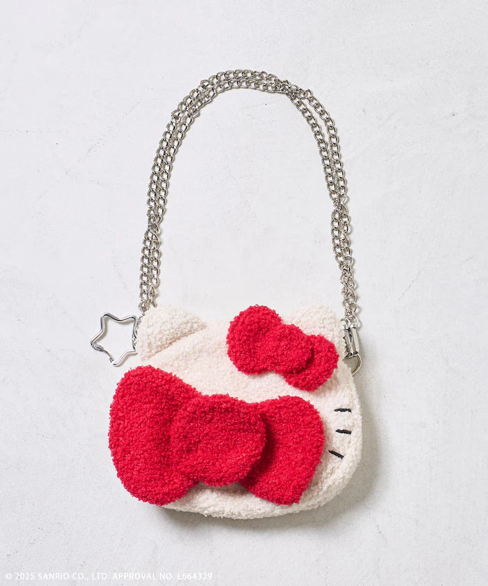 Hello Kitty Fuzzy Pouch Chain Bag