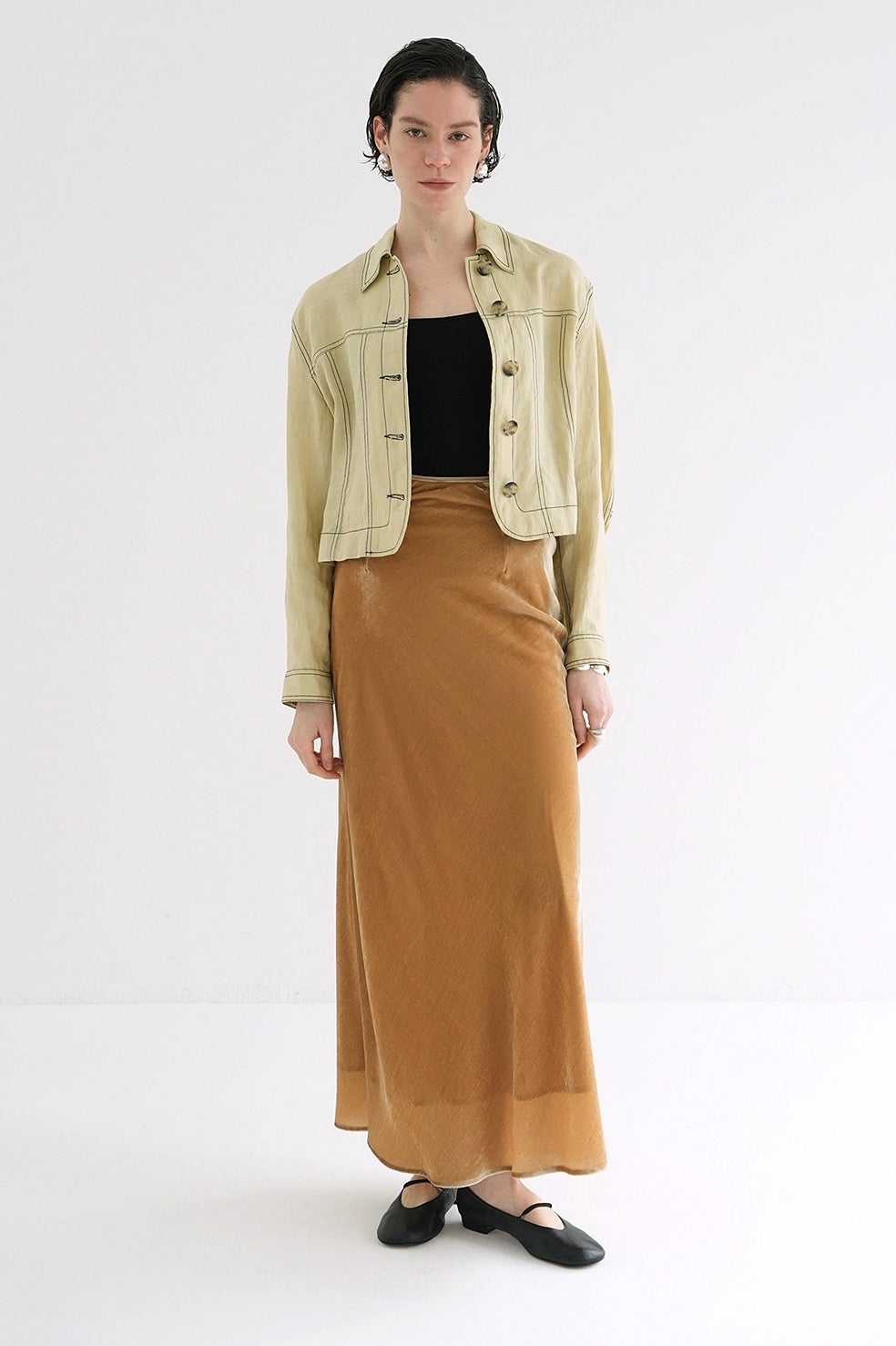 VELOUR MERMAID LINE SKIRT
