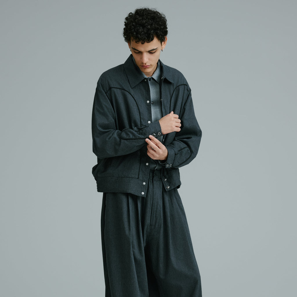 Cotton X Silk Nel Western Jacket