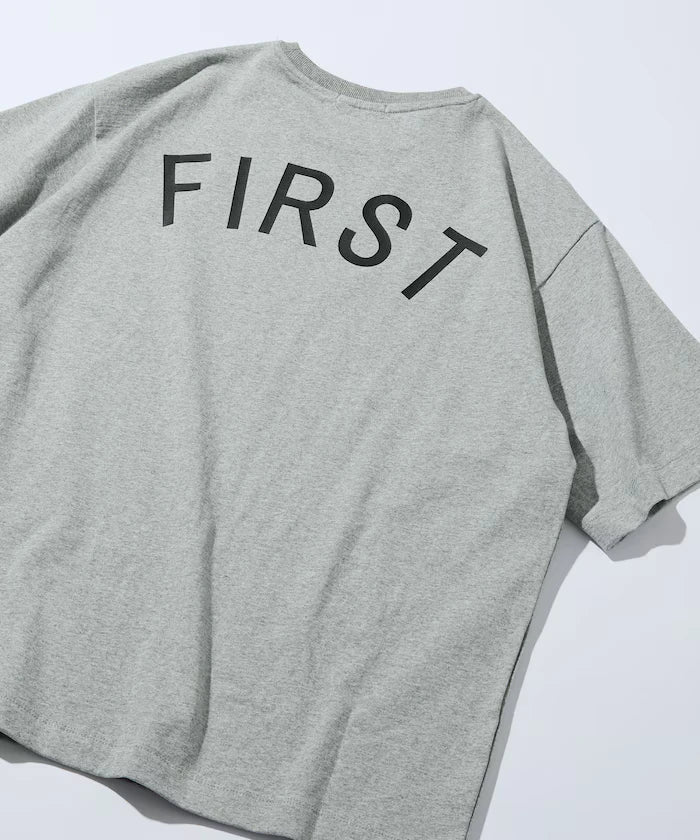 6 oz Front Logo Embroidered Crew Neck T-Shirt / Back Print T-Shirt PRINT ROUND FIRST