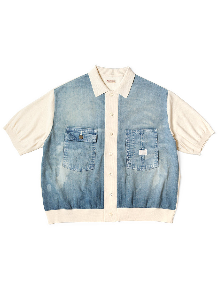 Knit x 8oz Denim Coverall Polo